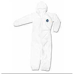 MCR Safety TY127SX4 Coverall, Men's, X4, White, Tyvek, 66 in Chest, 34 in Inseam Length